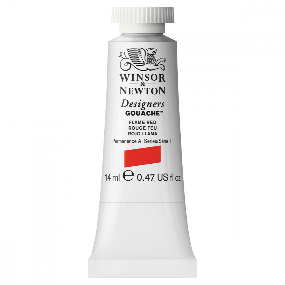 Tinta Guache Winsor & Newton Designers 14ml S1 249 Flame Red